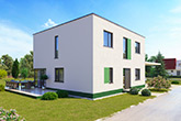 Kubus-Haus mit Wohnkeller und effizienter Haustechnik